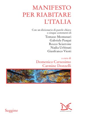 cover image of Manifesto per riabitare l'Italia
